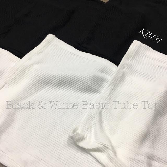 Áo Ống Trơn - Black & White Basic Tube Top