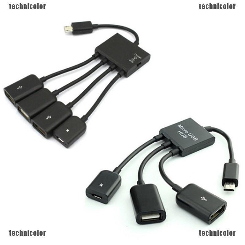 CÁP CHIA OTG RA 3 CỔNG USB + SẠC