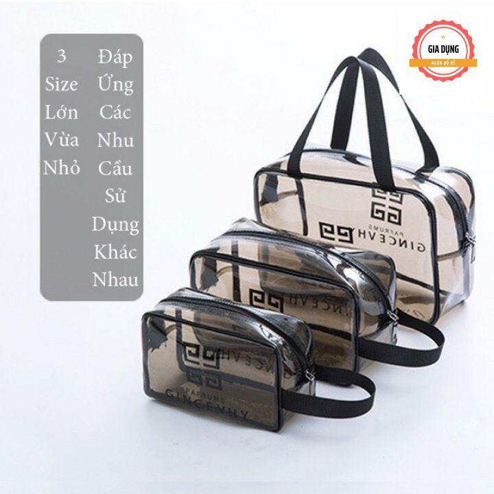 Sét 3 Túi Trong suốt Đựng Đồ, Đựng Mĩ Phẩm, Du Lịch ,Thời Trang