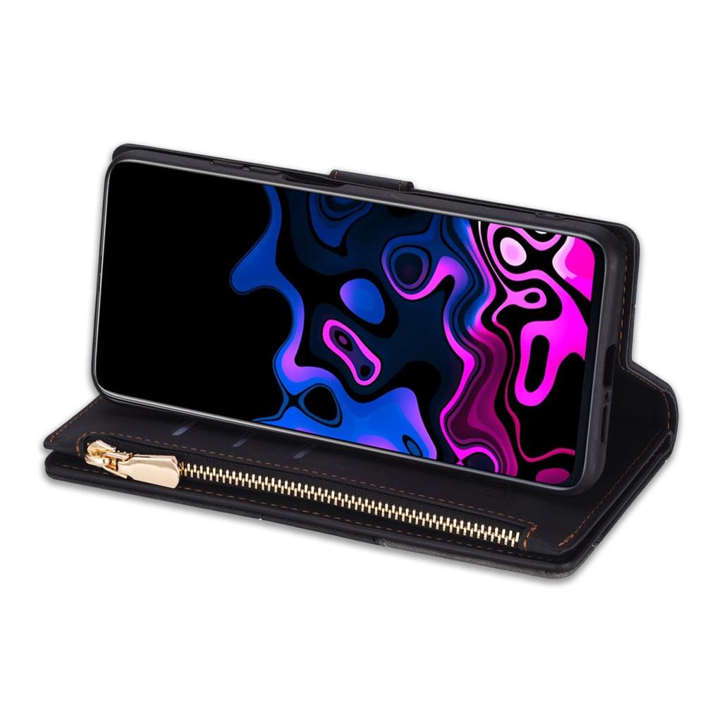Bao da điện thoại nắp lật kèm ví và ngăn đựng thẻ đa năng dành cho Samsung Galaxy A03S A12 A22 A32 A42 A52 A72 A82 5G