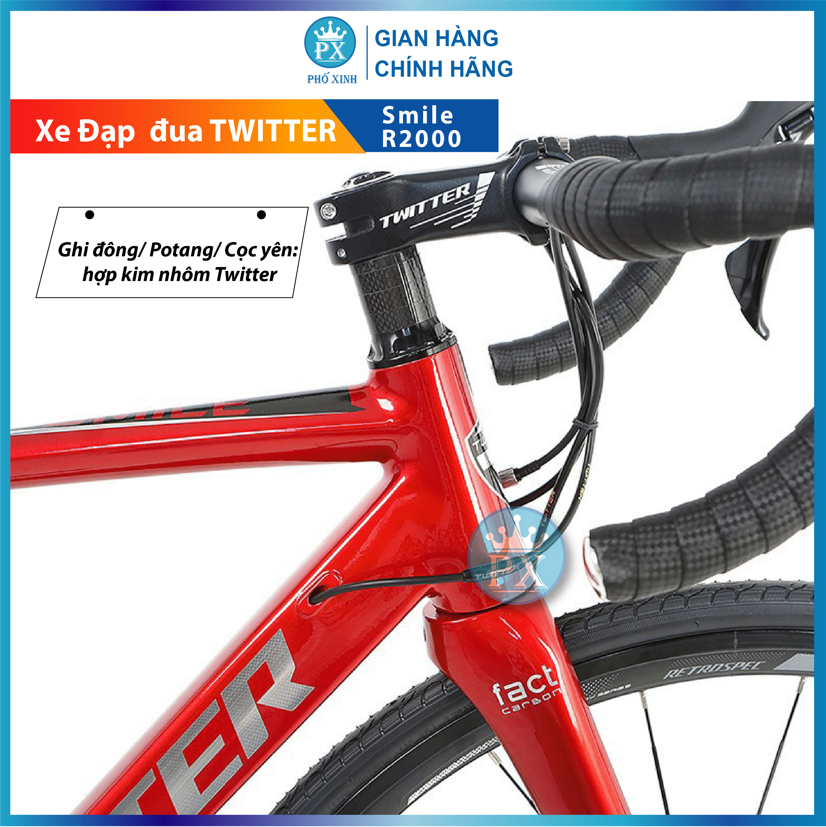 Xe đạp đua Twitter SMILE – R2000