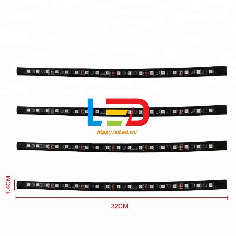 Đèn led gầm xe ô tô, đèn cảm ứng 7 màu, trang trí nội thất ô tô, điều khiển từ xa, nhấp nháy theo nhạc
