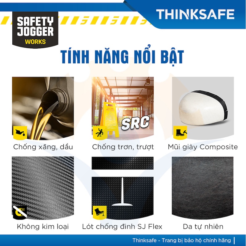 Giày bảo hộ lao động nam Safety Jogger, giày chống đinh cổ thấp, chống nước, kiểu dáng thể thao, giầy công trường, công trình cao cấp - giày bảo hộ lao động X1110