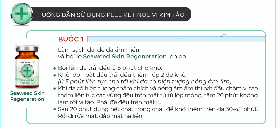 PEEL RETINOL VI KIM TẢO thay mới làn da - không sưng - không đỏ - SEAWEED SKIN REGENERATION HYDRA SERUM B5 KAY BEAUTY - Hộp quà tặng cho chị em