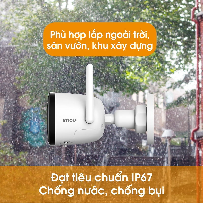 Camera IP ngoài trời IMOU BULLET 2C F22P F42P Full HD Wifi Hotspot, chống nước - Hàng chính hãng