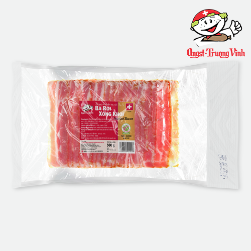 Ba rọi xông khói cắt lát/Smoked bacon (Sliced)500GR/PE