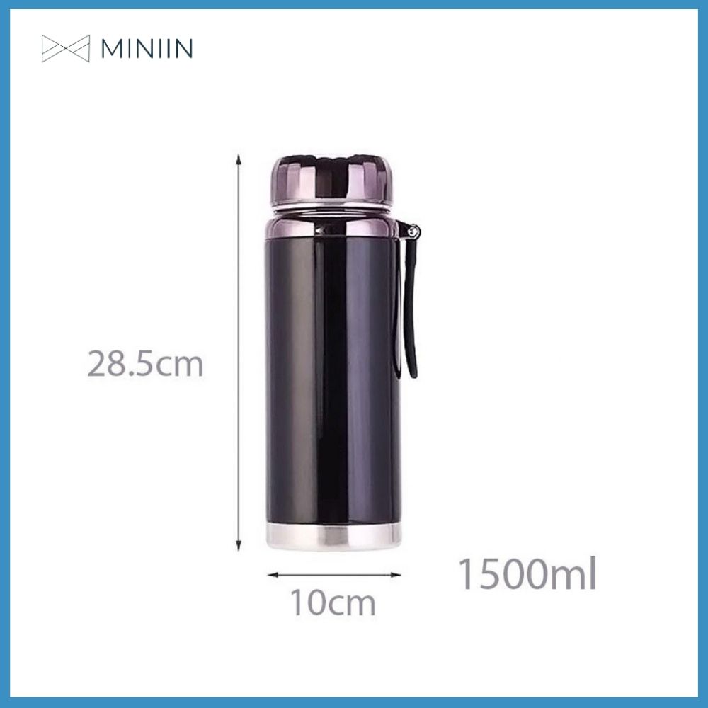 Bình Giữ Nhiệt Kim Cương Inox 304- Chống Rỉ Set, Nắp Đậy Chặt, Giữ Nhiệt Nóng Lạnh Tốt 6- 8h, Quai Đeo Chắc Chắn, Thiết Kế Sang Trọng, Màu Sắc Thanh Lịch, Tiện Lợi, Pha Lọc Trà, Hàng Chính Hãng MINIIN