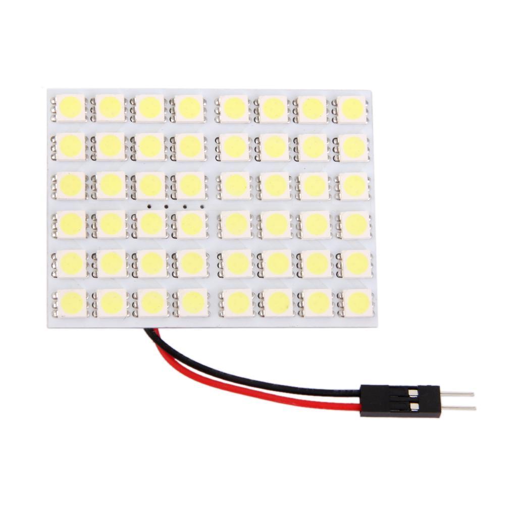 Set Of Long Service 48 SMD LED Panel With T10 Light Adapter & Festoon Dome Light Adapter