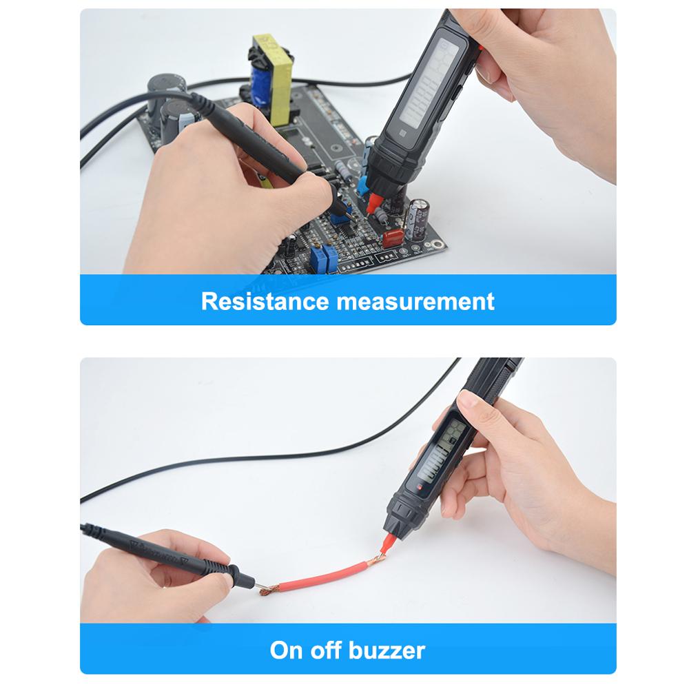 4000 Counts Digital Pen Multimeter Professional Voltage Resistance Capacitance NCV Measurement Test Meter Multitester Live Wire Recognition Data Retention Tester