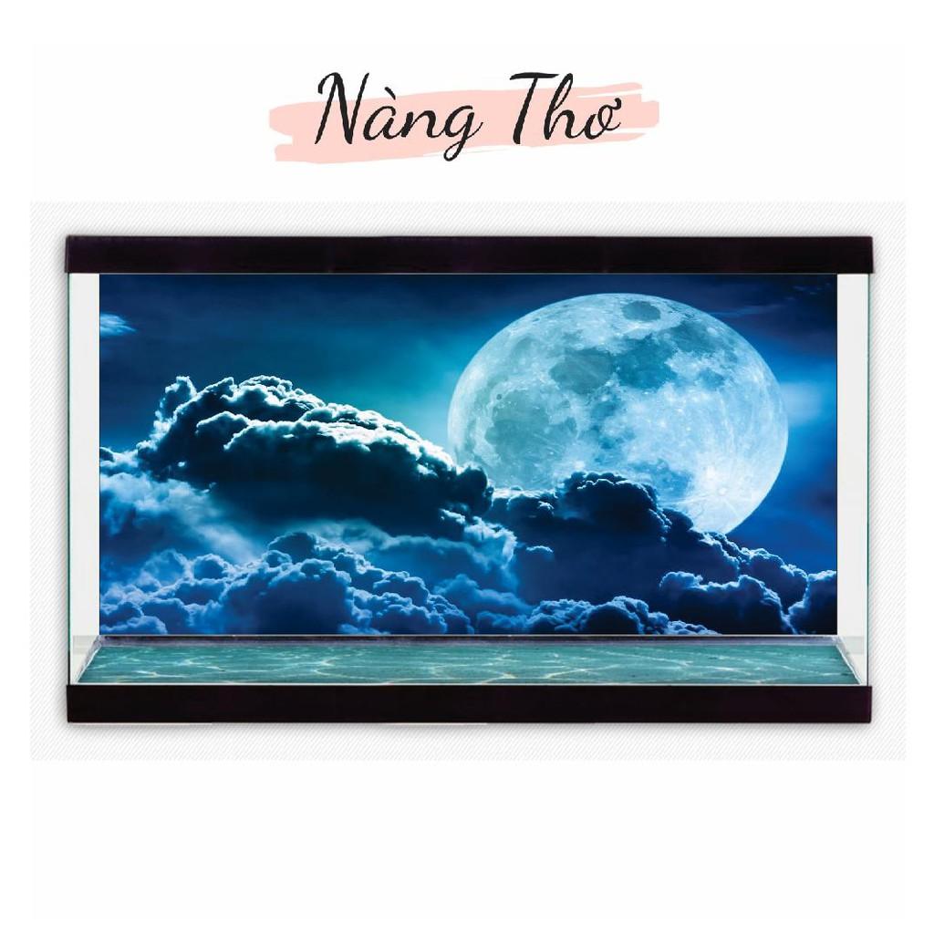 TRANH DECAL MẶT TRĂNG DÁN HỒ CÁ NHIỀU KÍCH THƯỚC_DECAL VIP