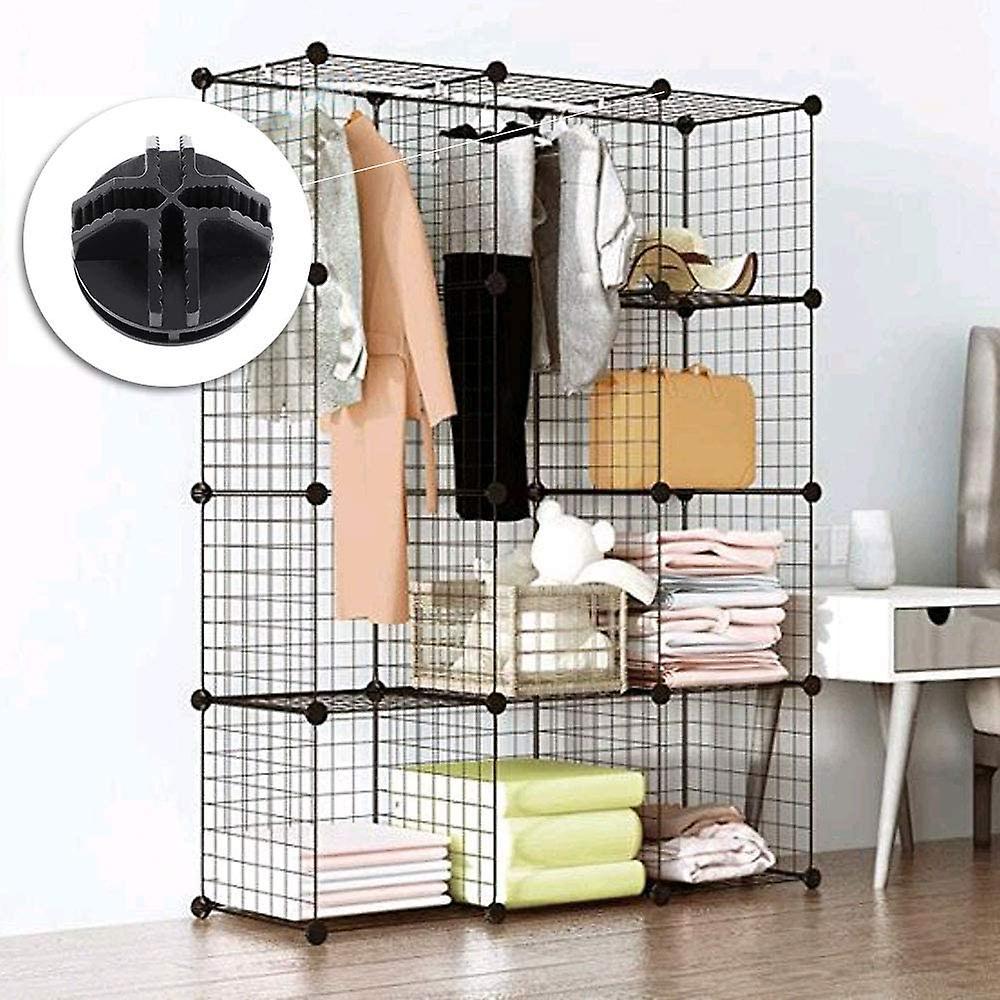 40 đầu nối cho các hệ thống phích cắm, đầu nối nhựa cho các hệ thống phích cắm DIY, đầu nối tròn, kệ, màu đen,