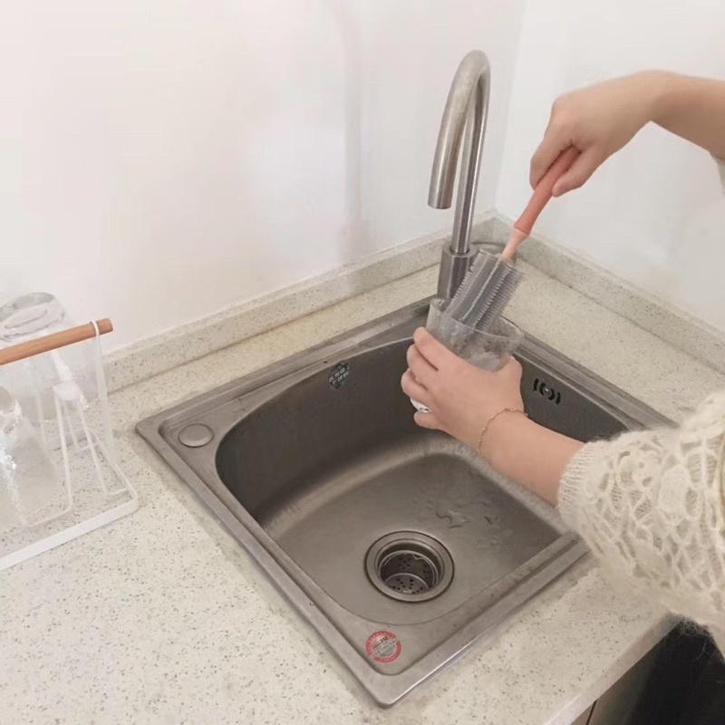 Cọ ly, cốc silicon | Cọ rửa bình sữa chống xước cao cấp an toàn tuyệt đối