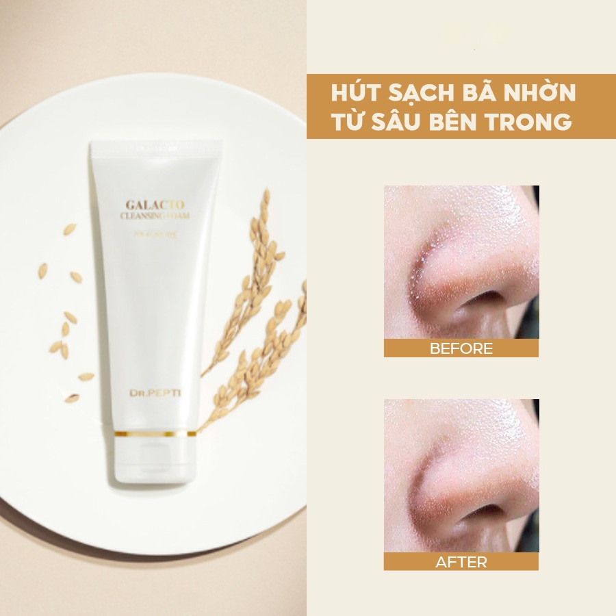 Combo 2 Sản Phẩm Làm Sạch Sâu, Se Khít Lỗ Chân Lông, Dưỡng Trắng Da, Mờ Thâm Sạm Dr.Pepti+