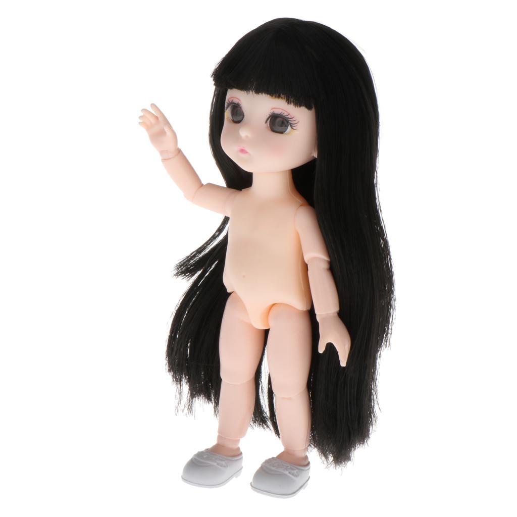 Moveable 1/12 BJD Doll White Skin DIY Supplies Birthday Gift Toys Style 1