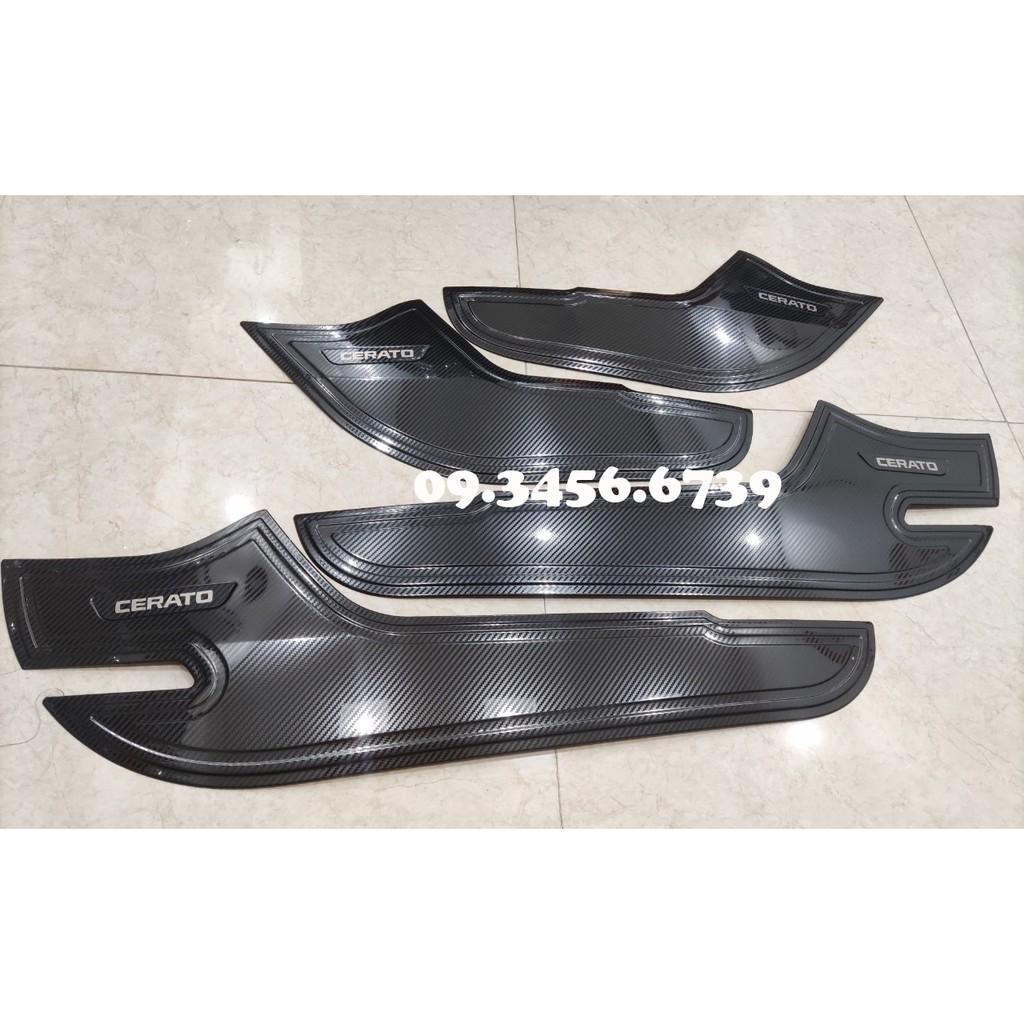 Cerato 2019 - Ốp Tapli Cửa Xe Kia Cerato 2019 2020 2021 mẫu Carbon cao cấp