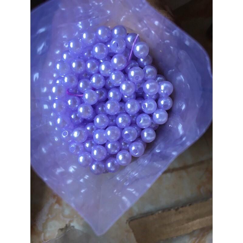 100g hạt nhựa giả ngọc loại có lỗ dùng để sâu chuổi
