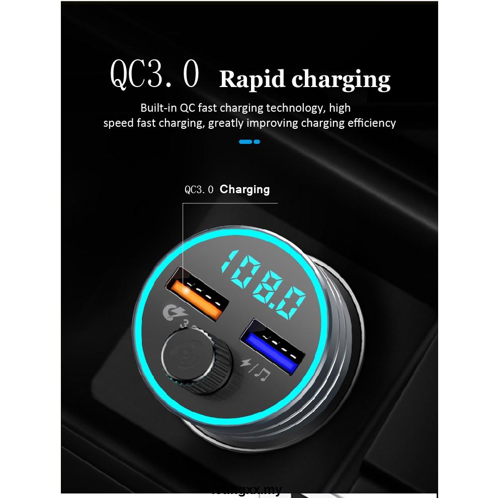 Máy Nghe Nhạc Mp3 Kết Nối Bluetooth 5.0 Usb Qc3.0 Cho Xe Hơi