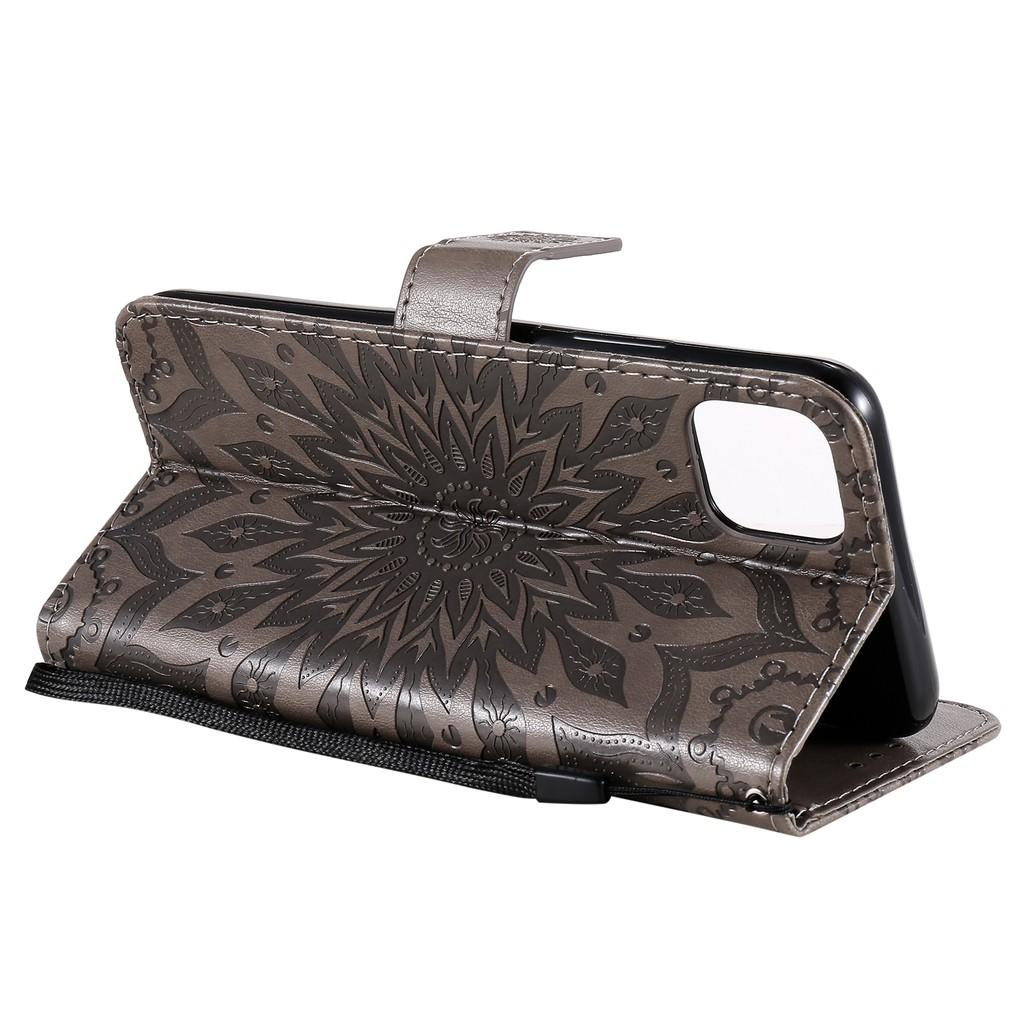 Bao da điện thoại bằng da PU mềm nắp lật có ngăn đựng thẻ cho OPPO A15 F17 Pro Realme 5 6i C3