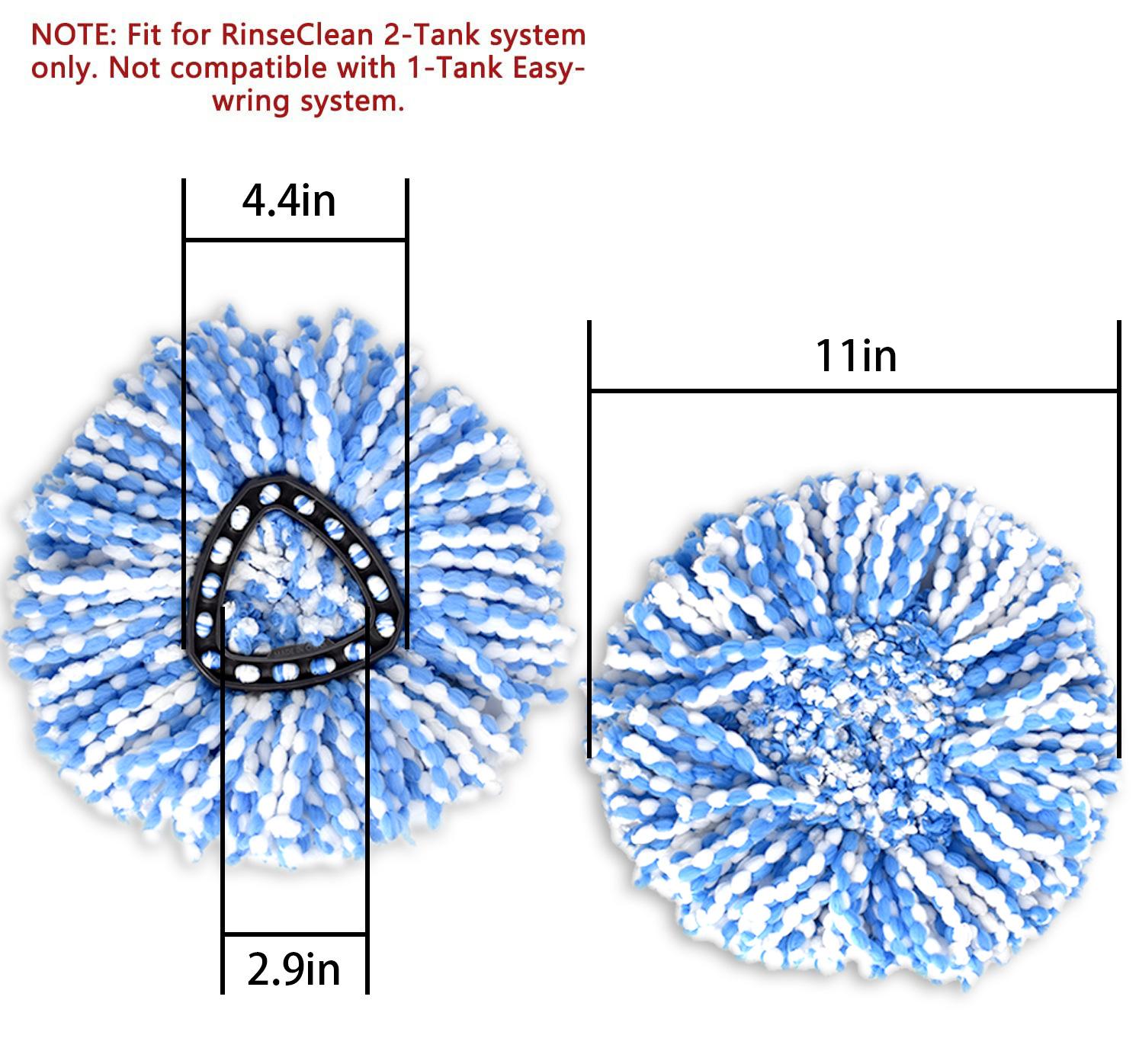 4 Pack Spin Mop Head, Microfiber MOP Thay thế đầu dễ dàng làm sạch sàn nhà thay thế