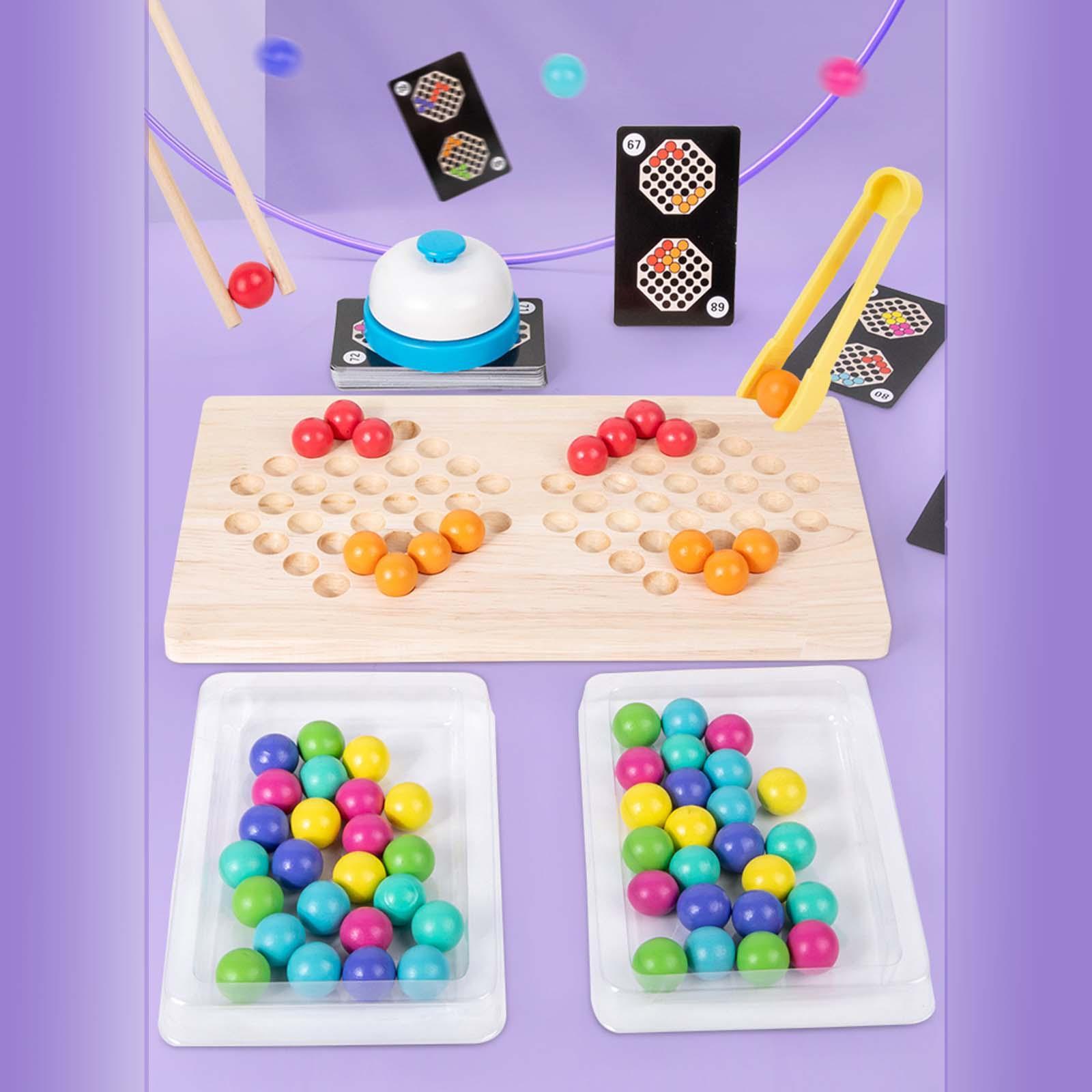 Wooden Peg Board Bead Montessori Board Fine Motor Skill Children