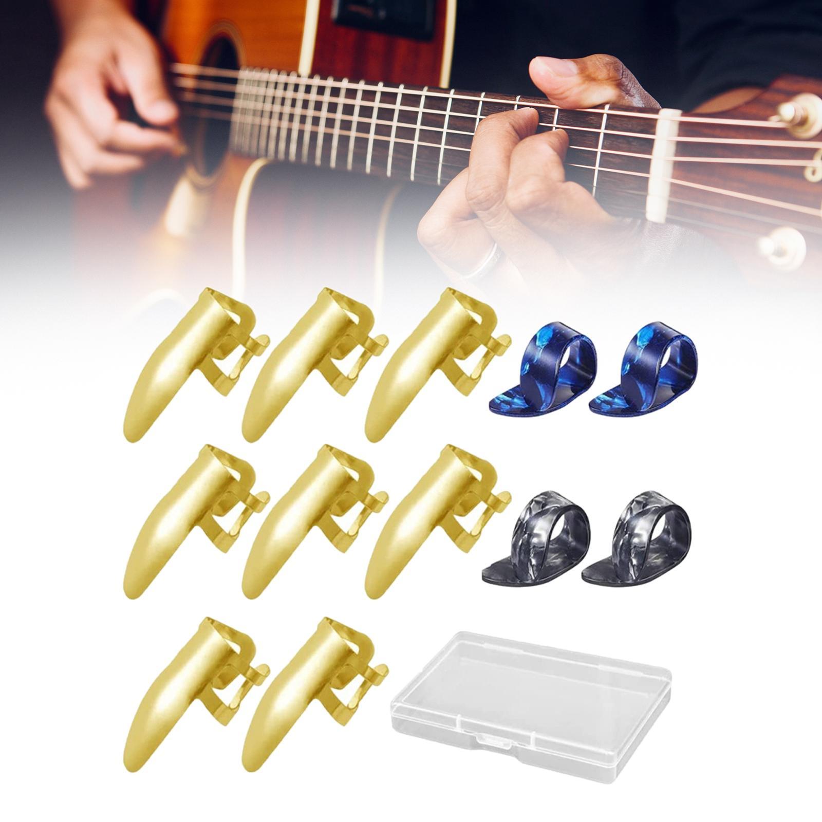 Metal Finger Picks Musical Instrument Accessories Steel Finger Picks Set