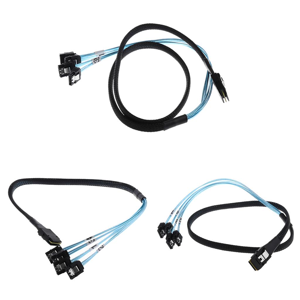 Mini SAS 36P SFF-8087 To 4 SATA 7Pin Hard Disk Cable Splitter Cord