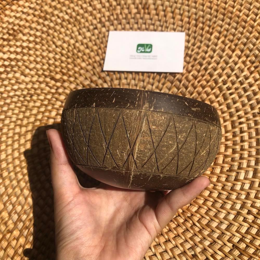 Bát Gáo Dừa Kiểu - Bát Gáo Dừa Khắc - Coconut Bowl