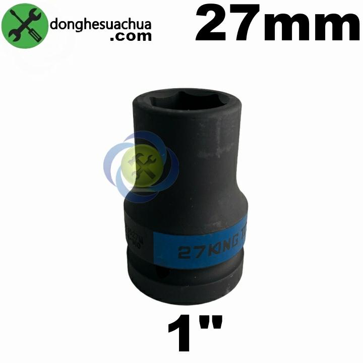 Tuýp 27mm 1 inch Kingtony 883527M loại dài 80mm có 6 cạnh màu đen