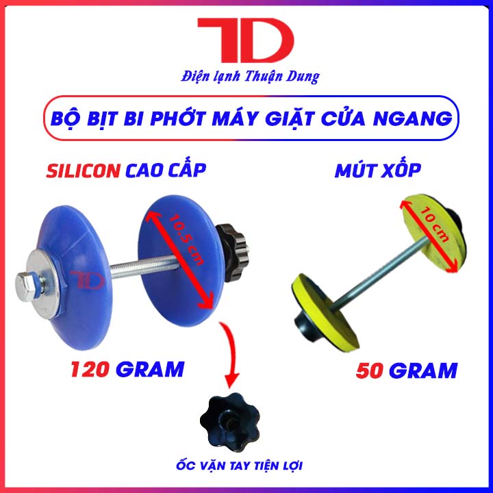 Bịt ổ bi vệ sinh máy giặt lồng ngang, Đầu che chắn nước vòng bi SILICON rửa bảo dưỡng máy giặt cửa trước, bịt bi phớt máy giặt, Hàng nhập Khẩu, Điện Lạnh Thuận Dung