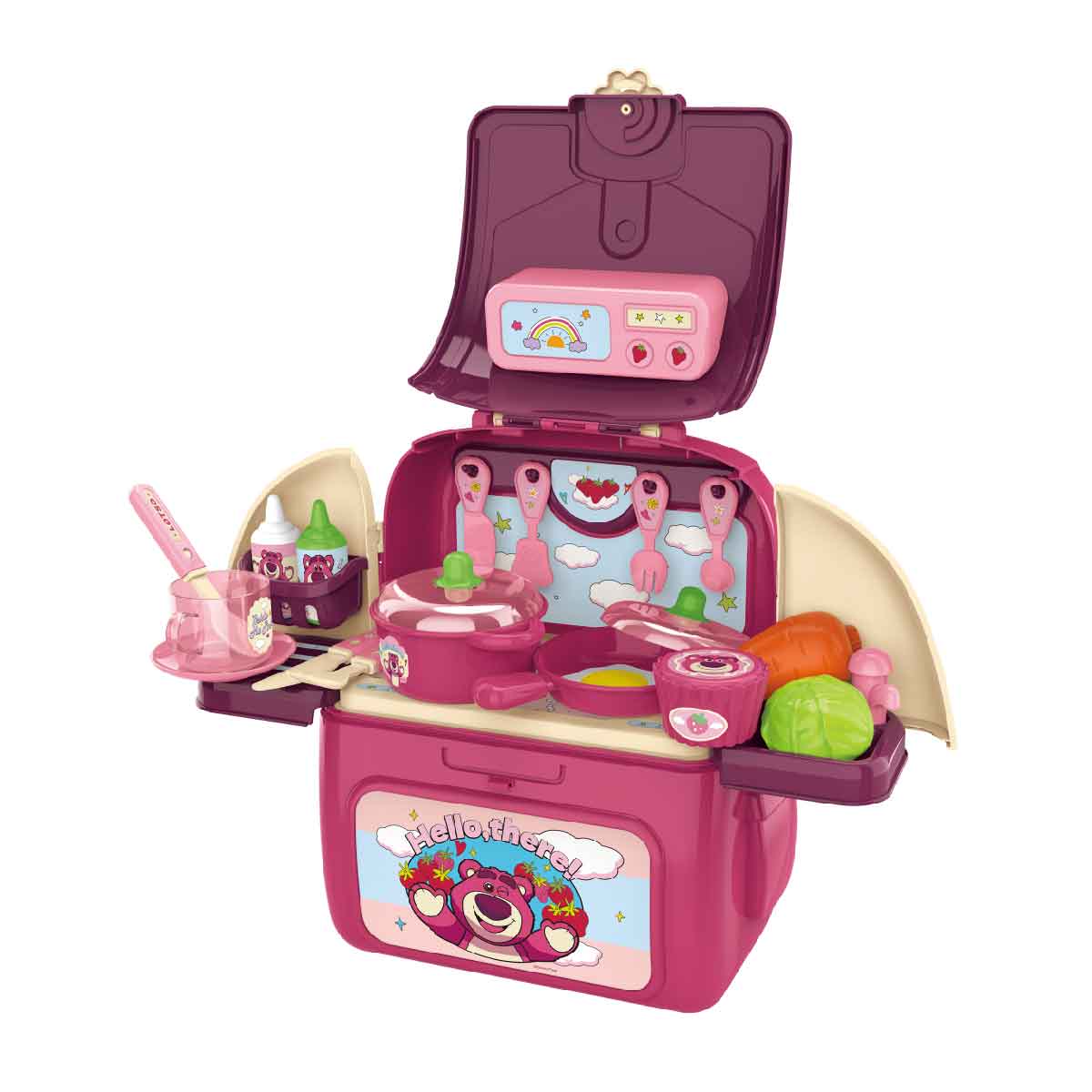 Đồ Chơi Nhà Bếp Dáng Balo Gấu Dâu Lotso SWEET HEART SH10133