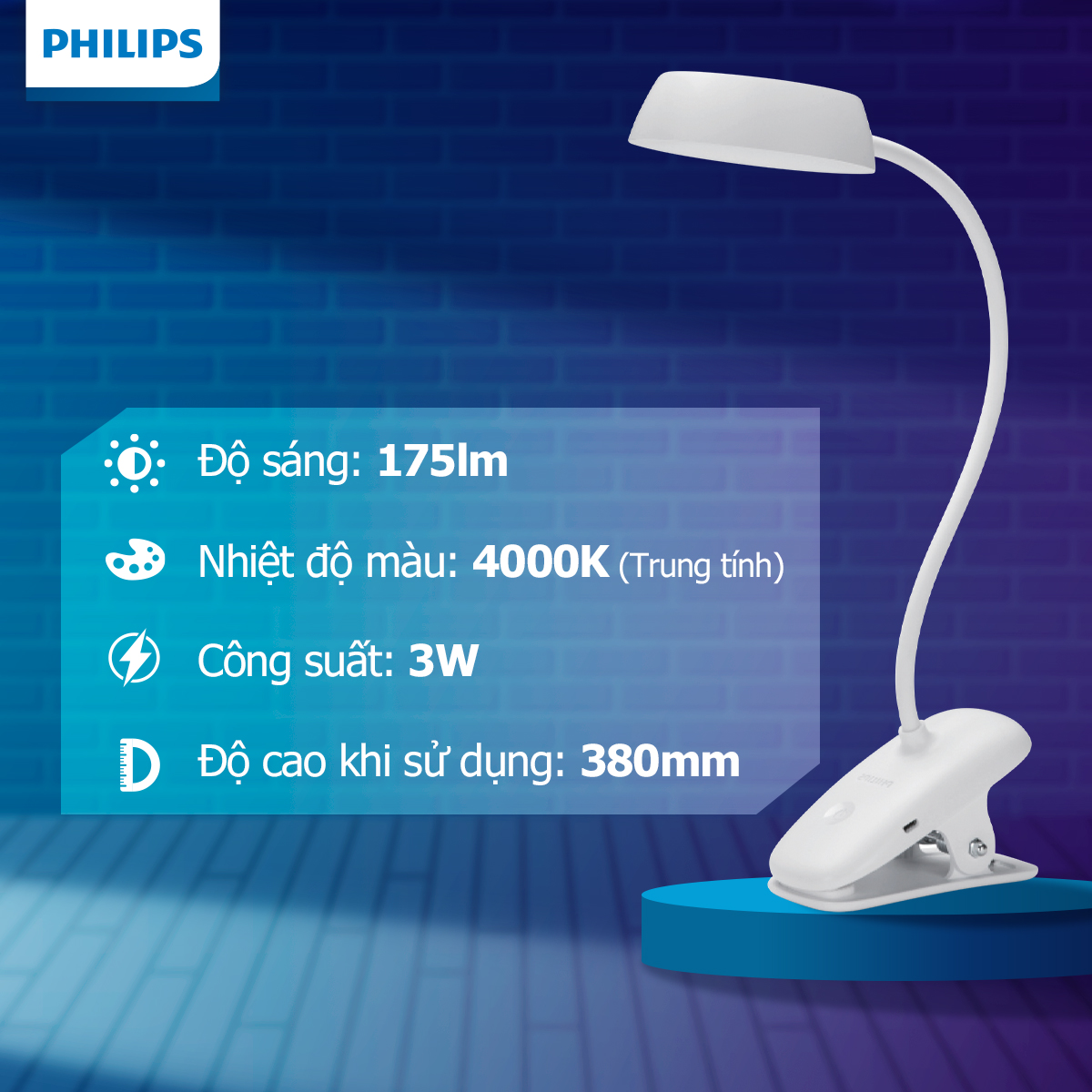 Đèn bàn Philips DonutClip DSK201