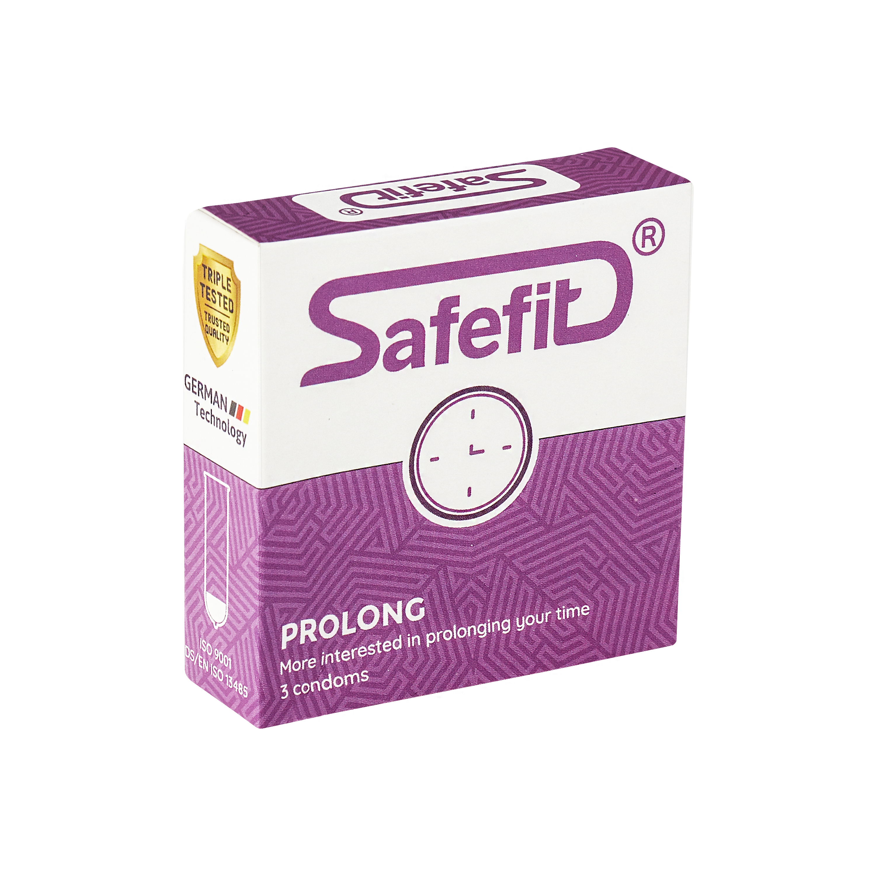 Bộ 3 bao cao su Safefit siêu mỏng kéo dài thời gian Prolong - hộp 3 chiếc