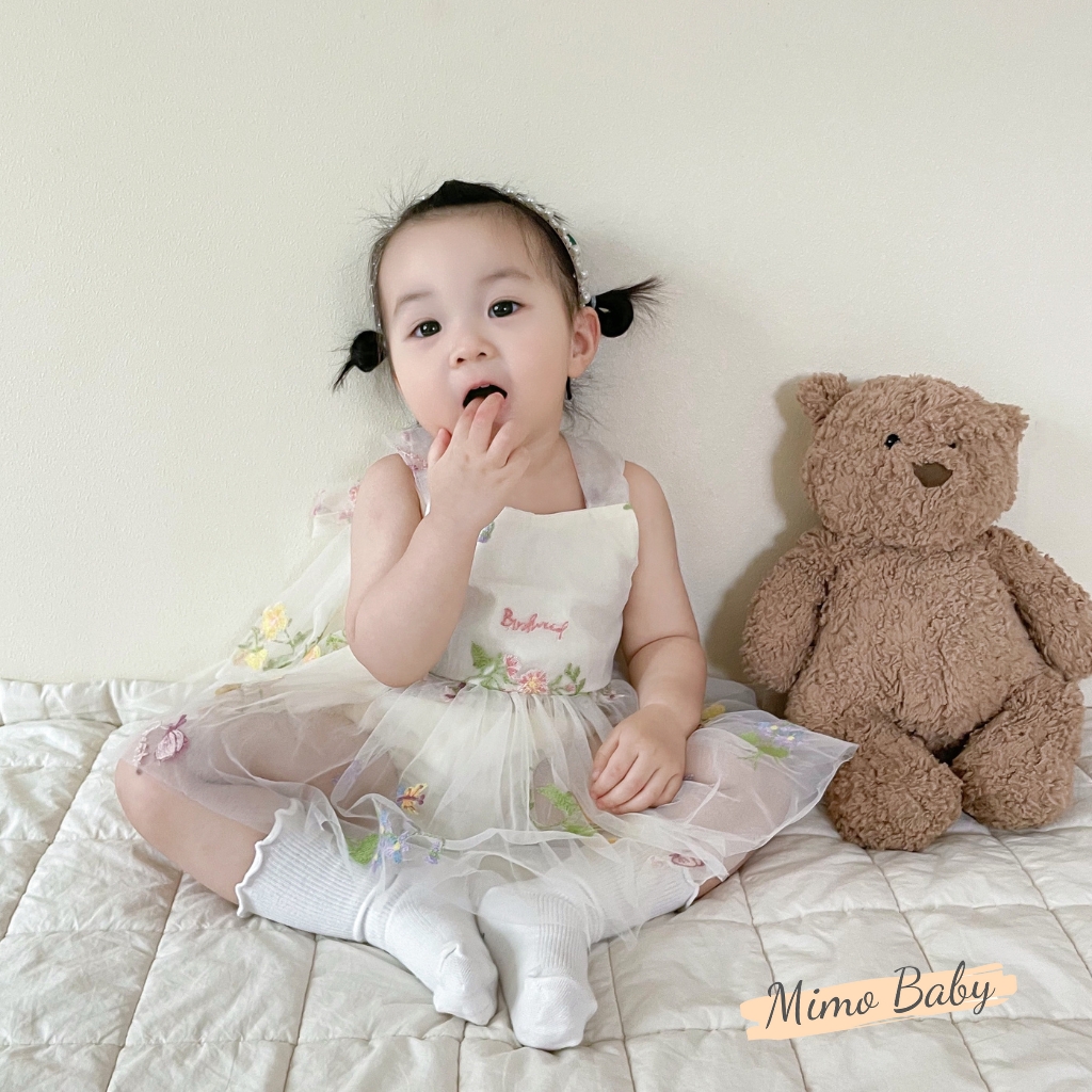 Tất vớ cổ bèo nhún màu trơn đáng yêu cho bé T46 Mimo Baby