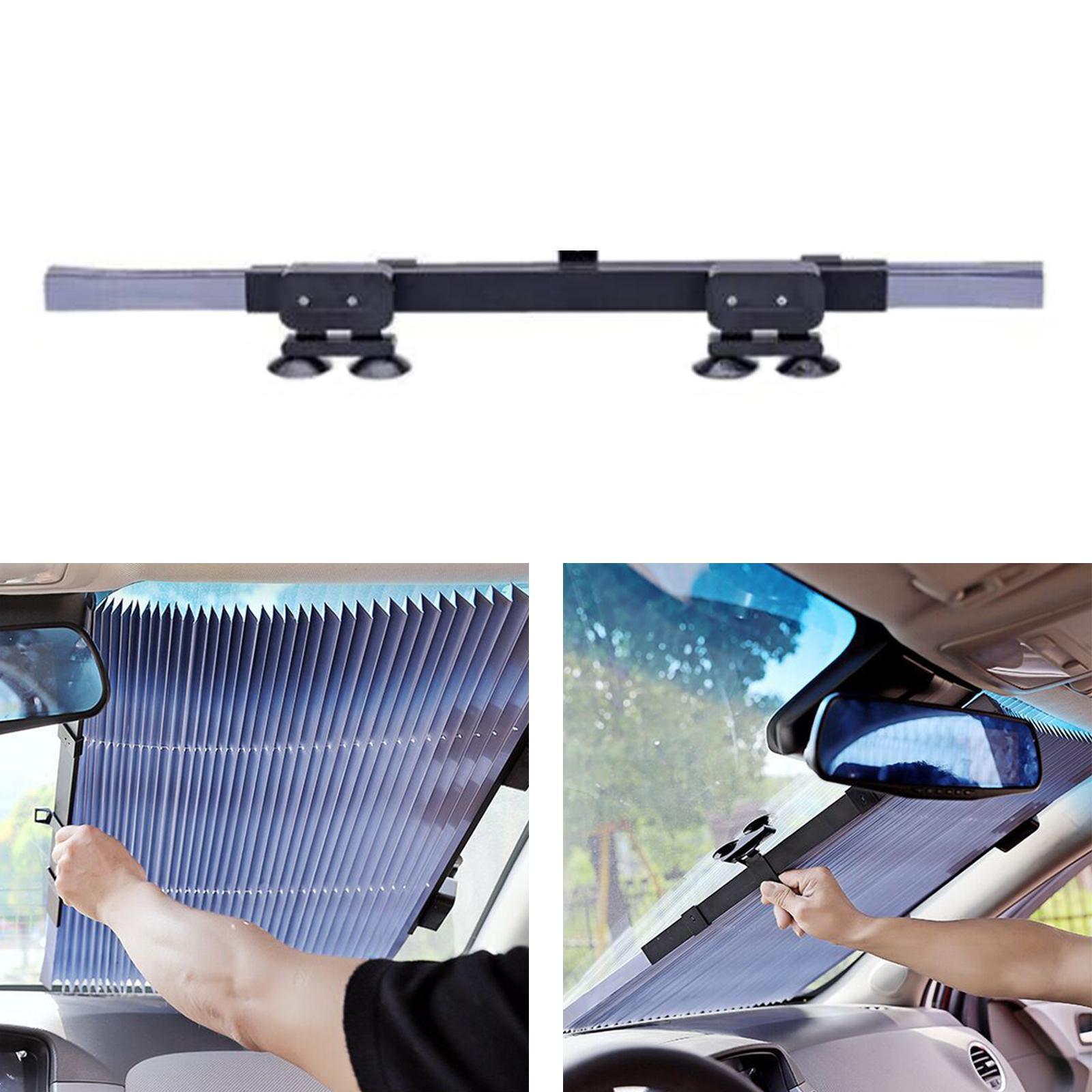 Car Windshield Sun Shade Cover Curtain Sun Shield Fit for Large Vehicles with Suction Cup