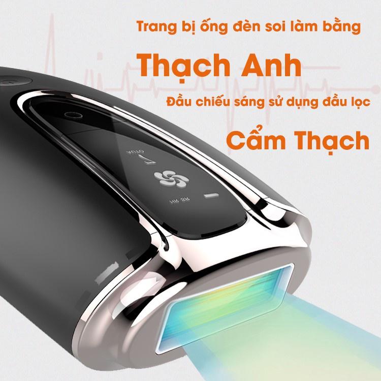 Máy Triệt Lông Vĩnh Viễn 8 Cấp - Trẻ Hóa Da Premium, Vô Hạn Xung, Triệt Tận Gốc - Tặng Kính+200g Gel+Dao Cạo BH