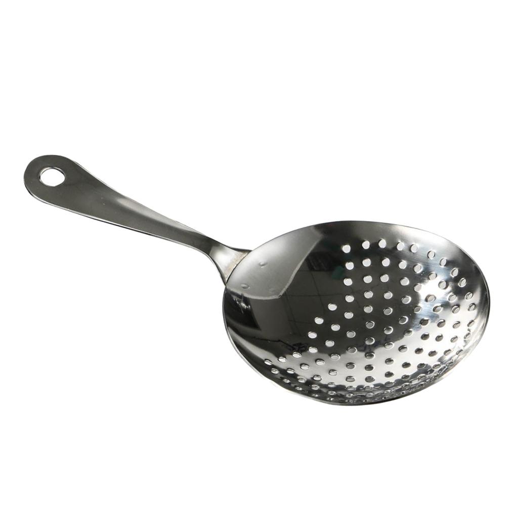 Stainless Steel Julep Strainer Bar Cocktail Shaker Ice Strainer Silver