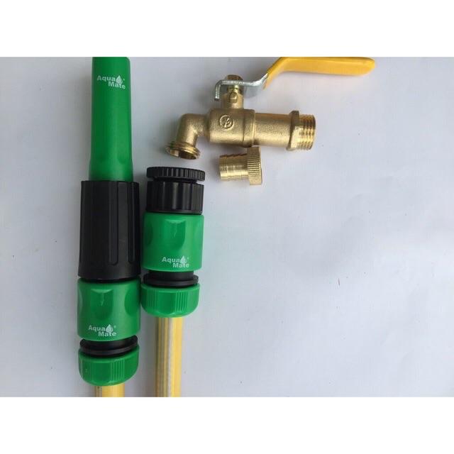Bộ vòi tưới nước + cút nối nhanh 12-16