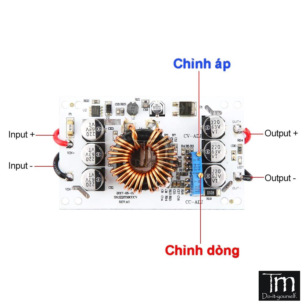 Mạch Tăng Áp 600W 10-60V Đế Nhôm