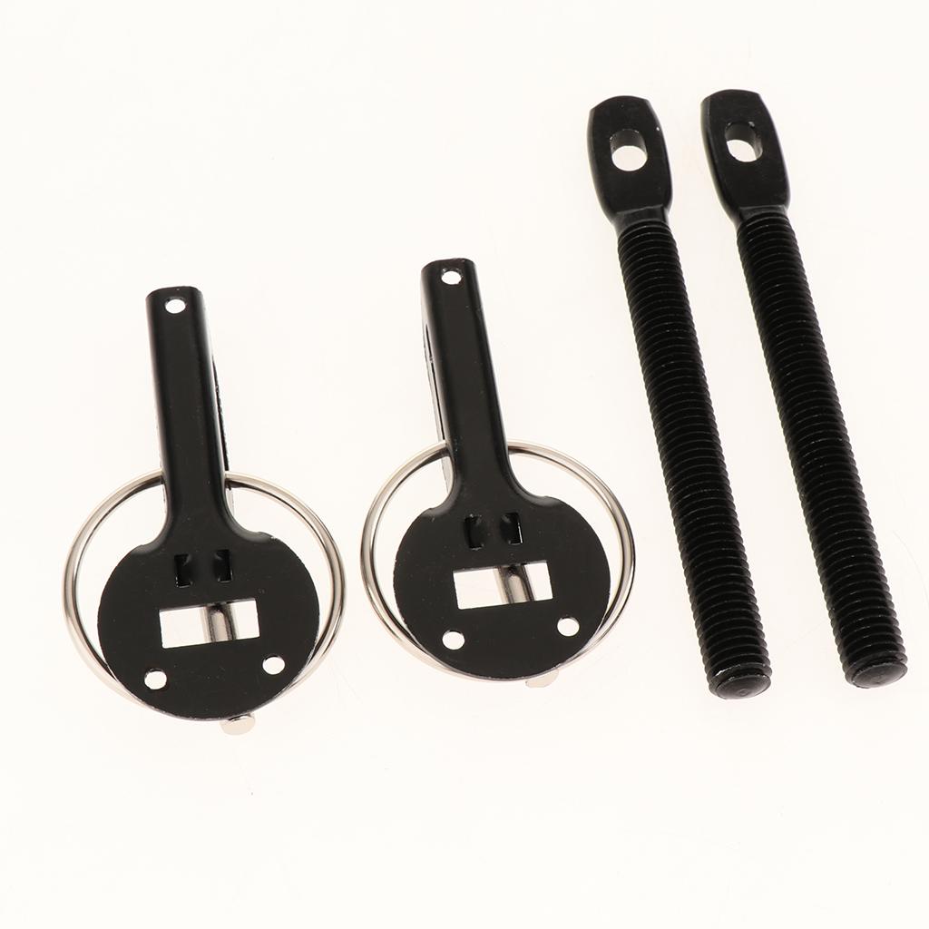 2xUniversal Car Bonnet Hood Pin Pins Key Lock Latch Catch Locking Fasten Kit