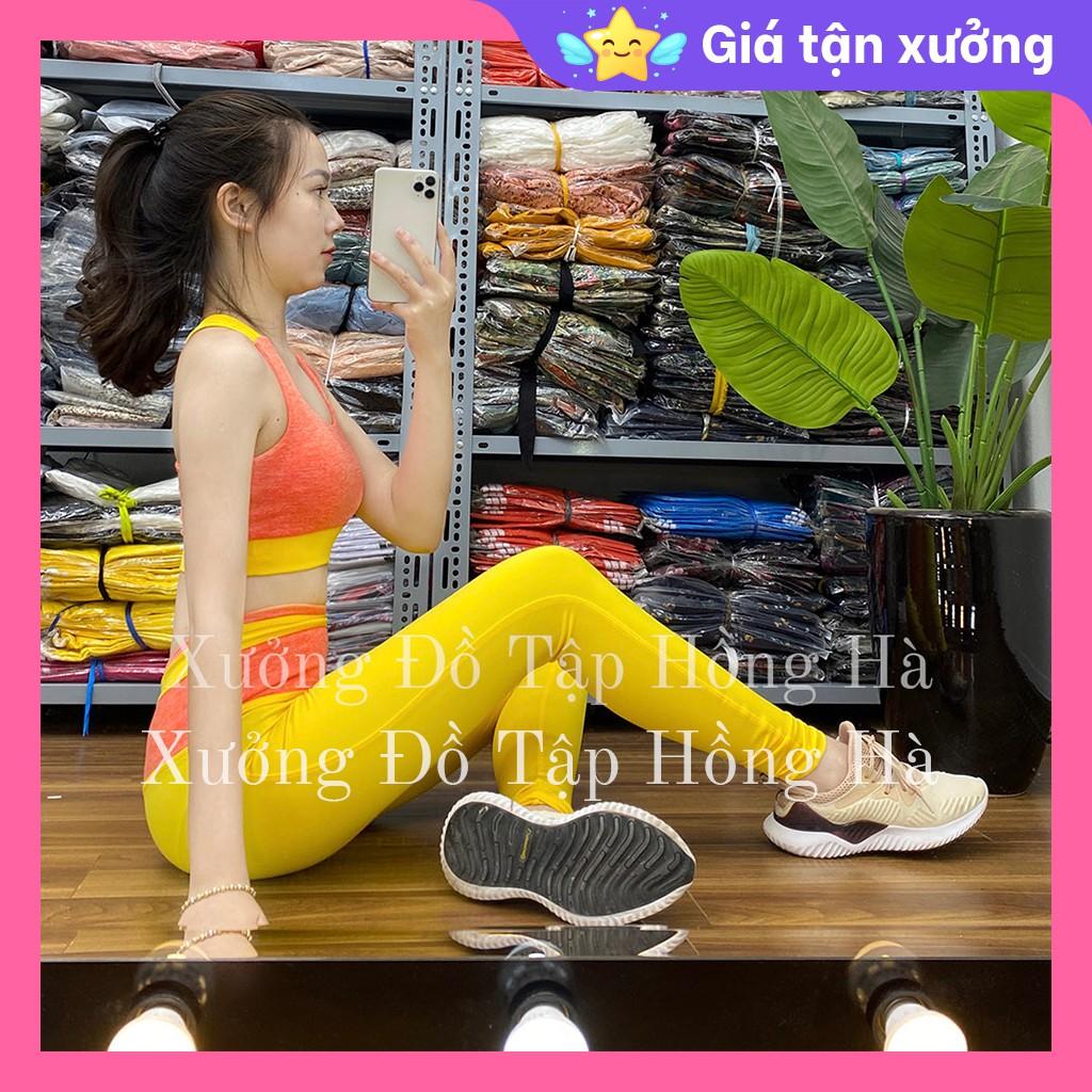 Ảnh Thật 100% - Mặc Là Mê Bộ tập GYM nữ đa năng - Yoga nữ - Set tập yoga dài lưng đan dây phối màu