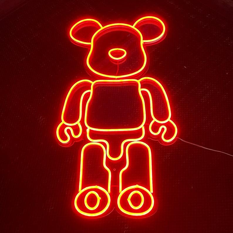 Đèn LED neon sign hình BEARBRICK | Saigonneonart | Sử dụng điện 12V | Chuyên dùng trang trí tường, trang trí phòng ngủ, trang trí nhà , trang trí quán coffee, trang trí cửa hàng.