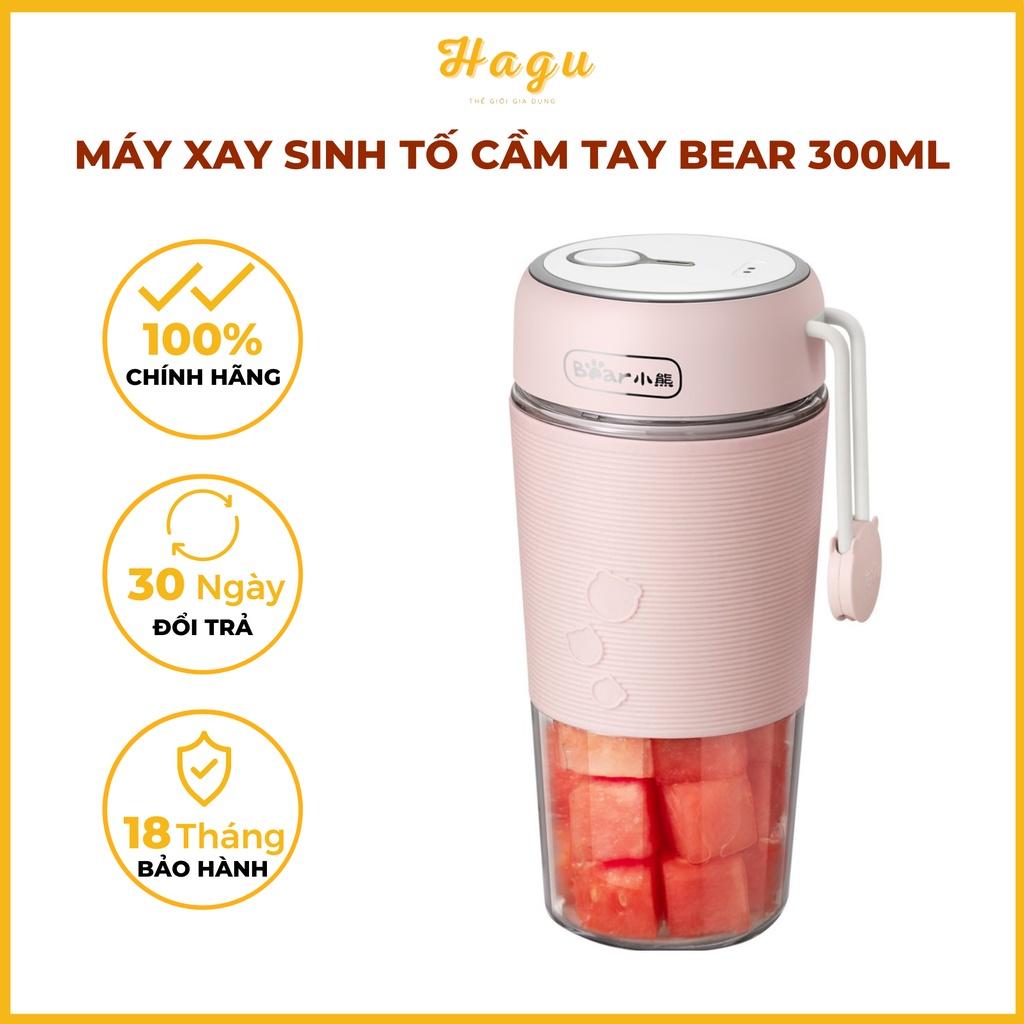 Máy xay sinh tố mini cầm tay đa năng Bear - Sạc Pin, Dung Tích 300ML, . Máy xay Bear Hagu Life - Hàng chính hãng