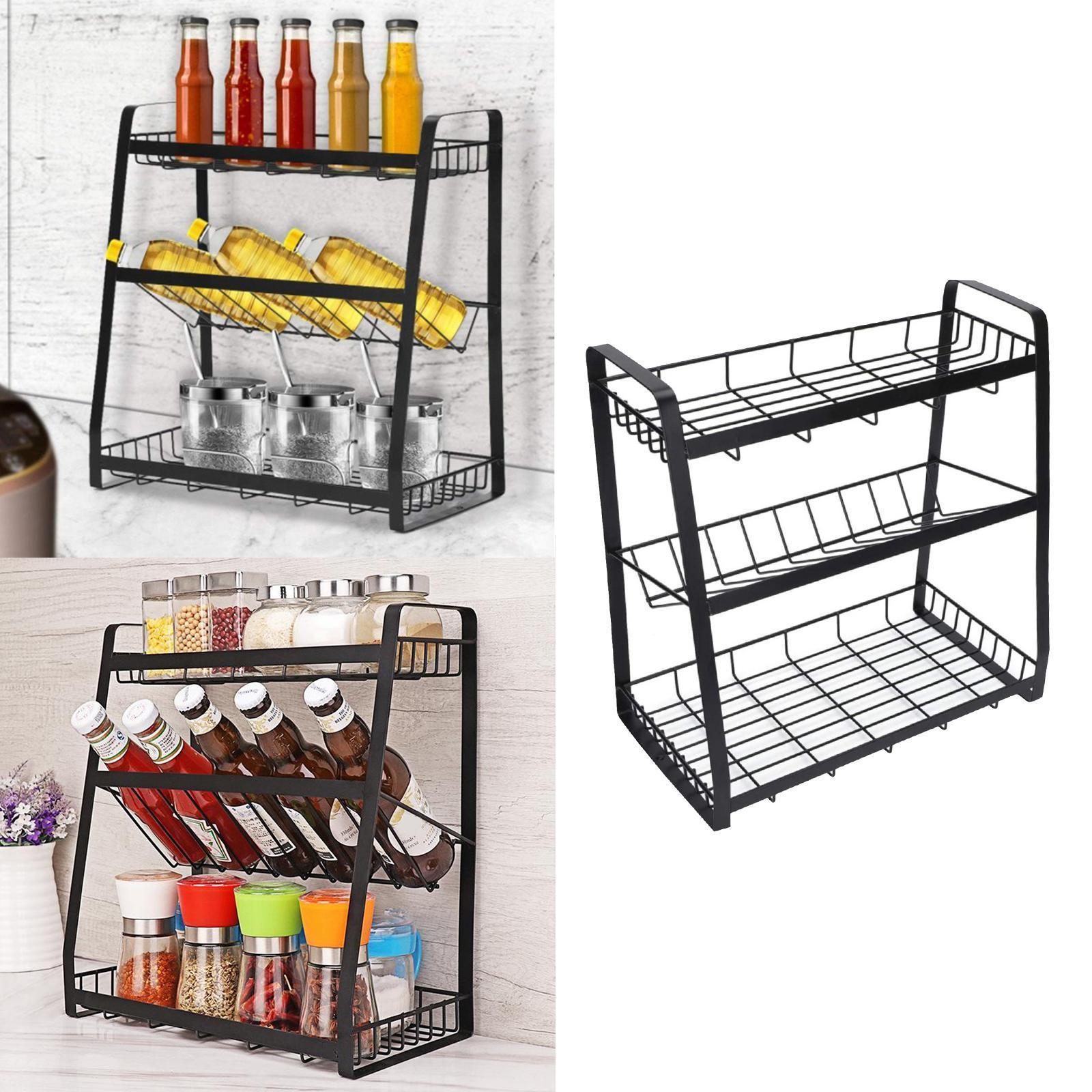 MagiDeal Countertop 3 Tier Spice Rack Organizer Kitchen Storage Holder Shelf