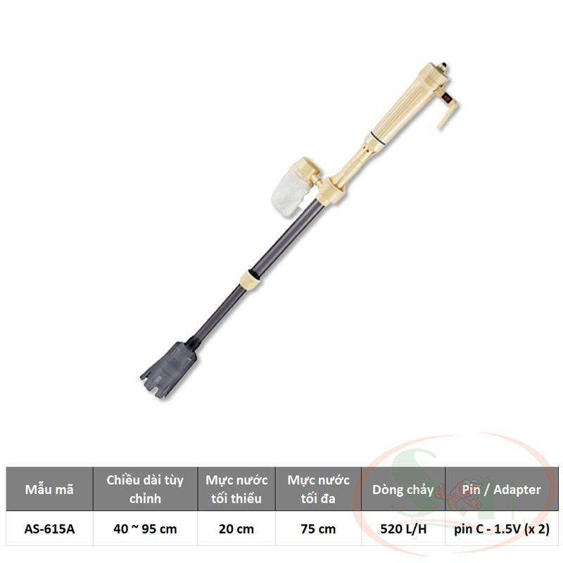 Máy Hút Cặn Jeneca Aquarium Cleaner AS 615A, 615B, 715 Thay Nước Hút Phân