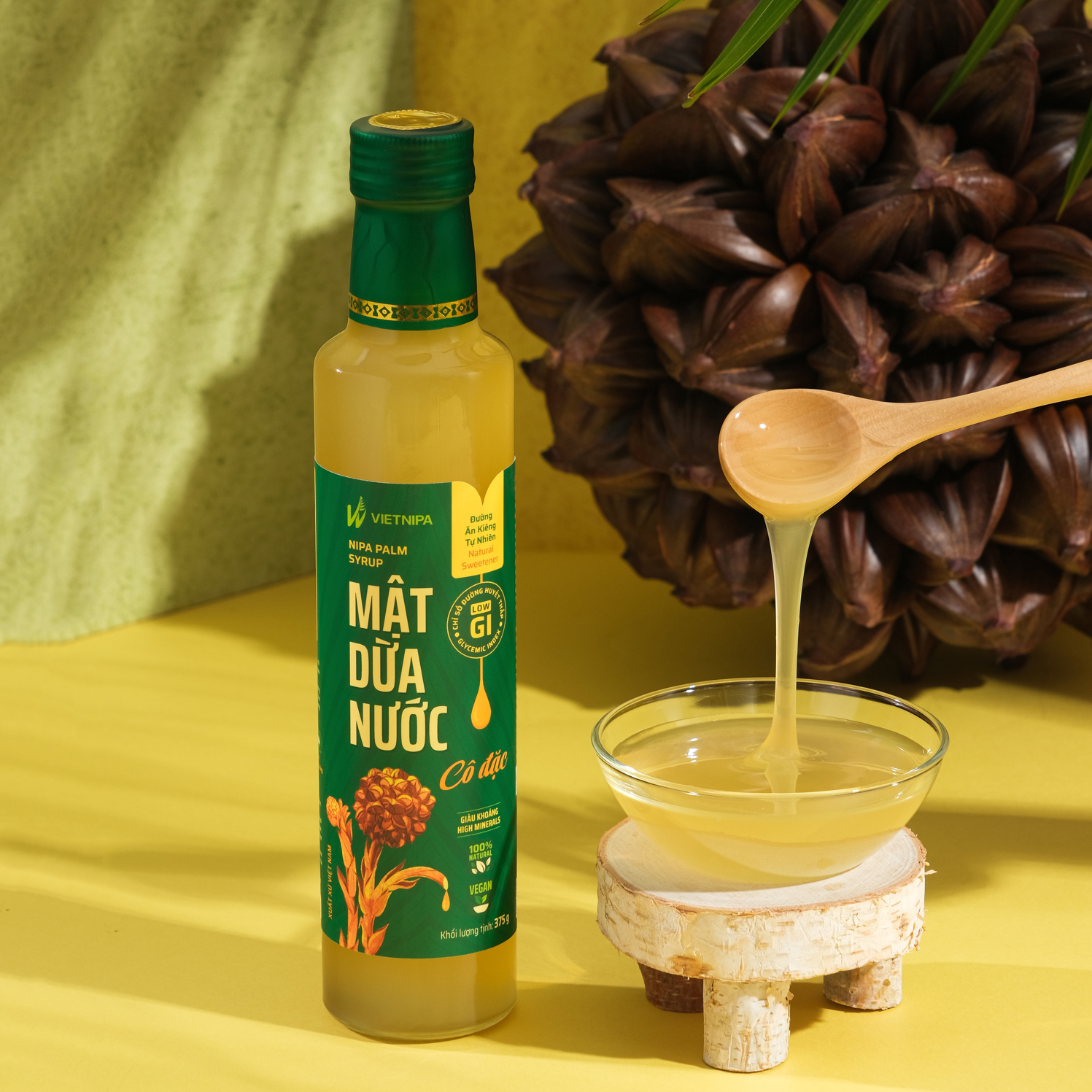 Mật Dừa Nước Cô Đặc Tự Nhiên 25g/375g - Mật Dừa Nước Ông Sáu - Vietnipa - Đặc sản Cần Giờ