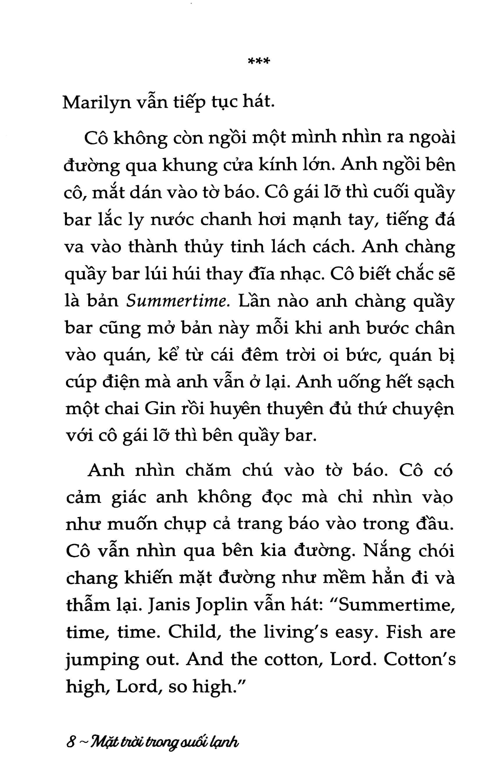 Mặt Trời Trong Suối Lạnh