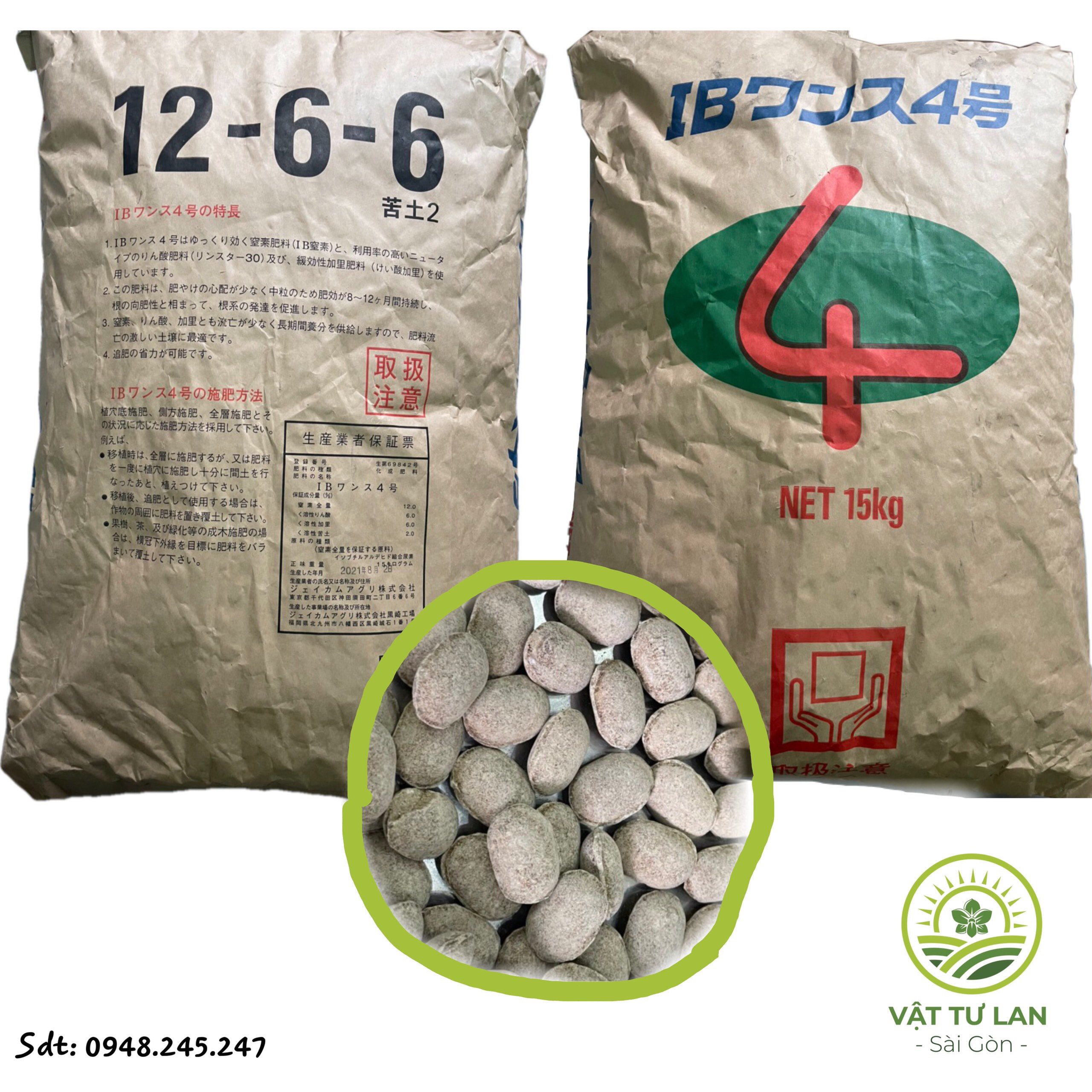 PHÂN TAN CHẬM QUẢ BÀNG NURSERYACE 12-6-6-2 NHẬT BẢN