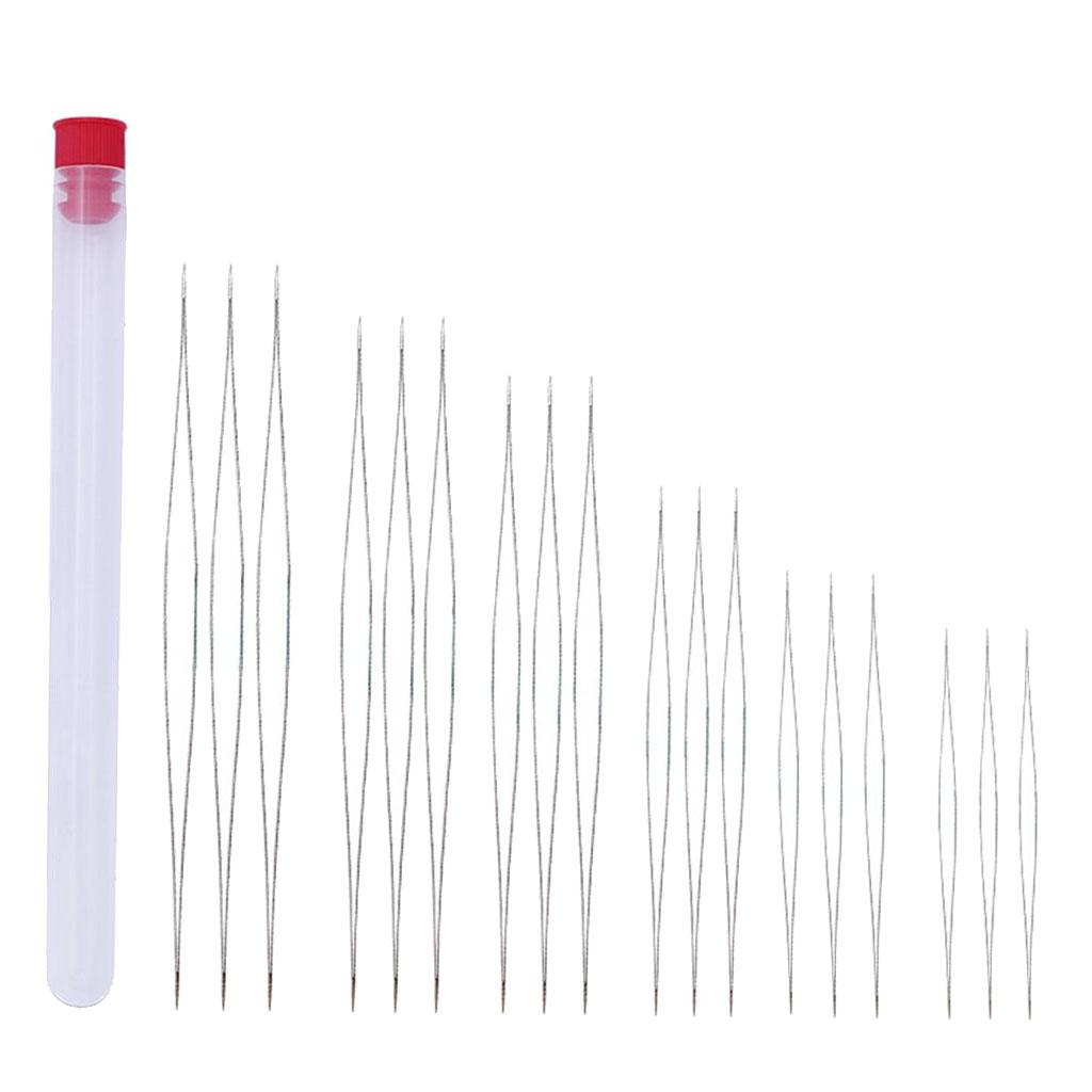 19 Miếng / Bộ Kim Xỏ Chỉ để đính Hạt Với Phụ Kiện Mắt To