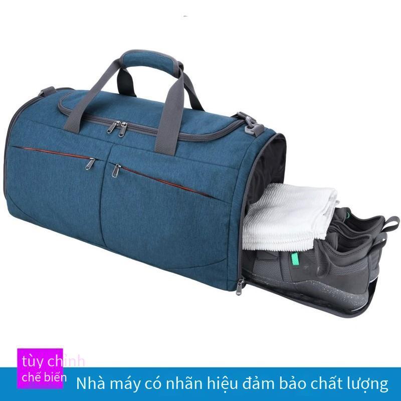 Khuyến mãi tùy chỉnh công suất lớn túi thể thao ngoài trời túi tập thể dục nam và nữ tách khô và ướt túi Messenger di động túi du lịch túi du lịch