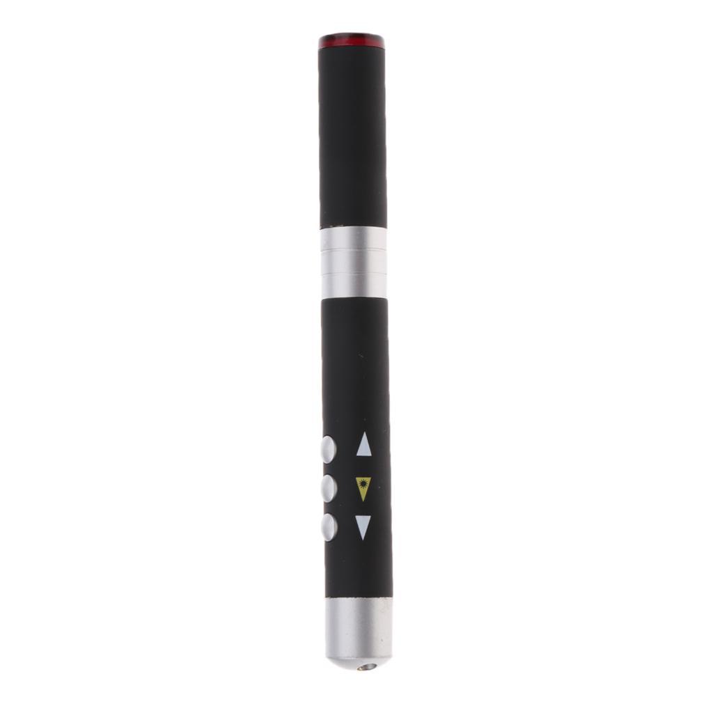 Wireless Presenter PPT Page Pen Clicker Remote Control USB Pointer Black